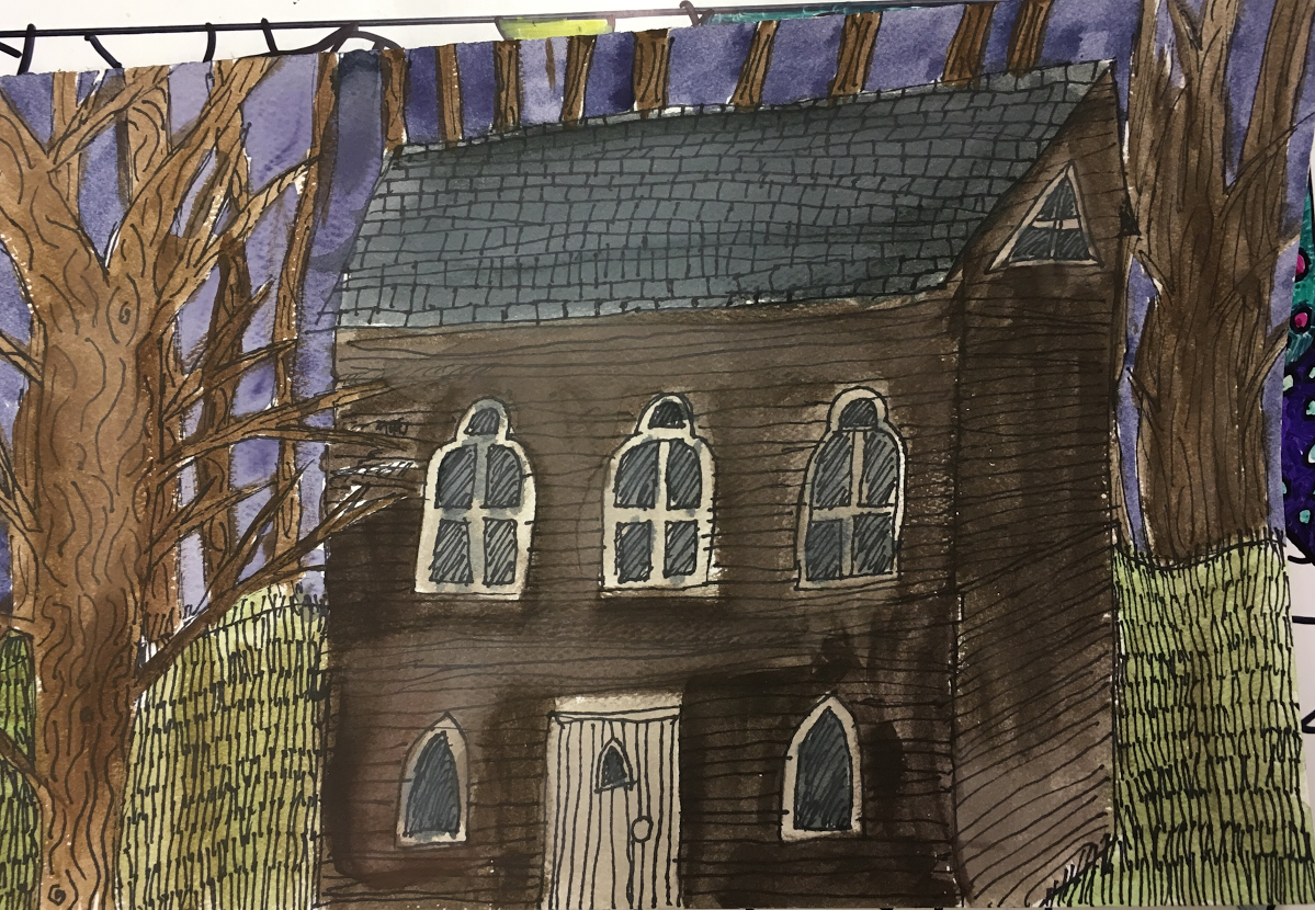 haunted house art class